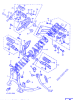 SUPPORT / REPOSE PIEDS pour Yamaha XJR1200 de 1997