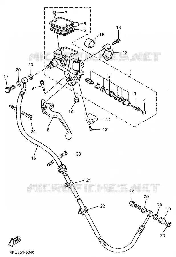 MAITRE CYLINDRE D'EMBRAYAGE Yamaha MOTO 1200 1997 XJR  XJR1200SP