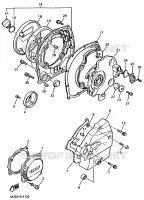 CARTER   MOTEUR 1 pour Yamaha XJR1200SP de 1998