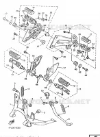 SUPPORT / REPOSE PIEDS pour Yamaha XJR1200SP de 1998