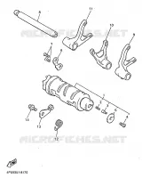 BARILLET DE SELECTION / FOURCHETTES pour Yamaha XJR1200SP de 1998