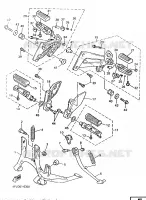 SUPPORT / REPOSE PIEDS pour Yamaha XJR1200SP de 1998