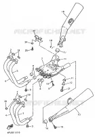 ECHAPPEMENT pour Yamaha XJR1200SP de 1998