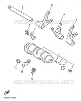 BARILLET DE SELECTION / FOURCHETTES pour Yamaha XJR1200SP de 1998