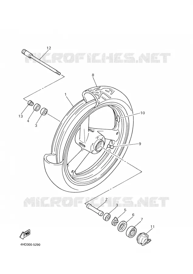 ROUE AVANT Yamaha MOTO 1300 2001 XJR  XJR1300