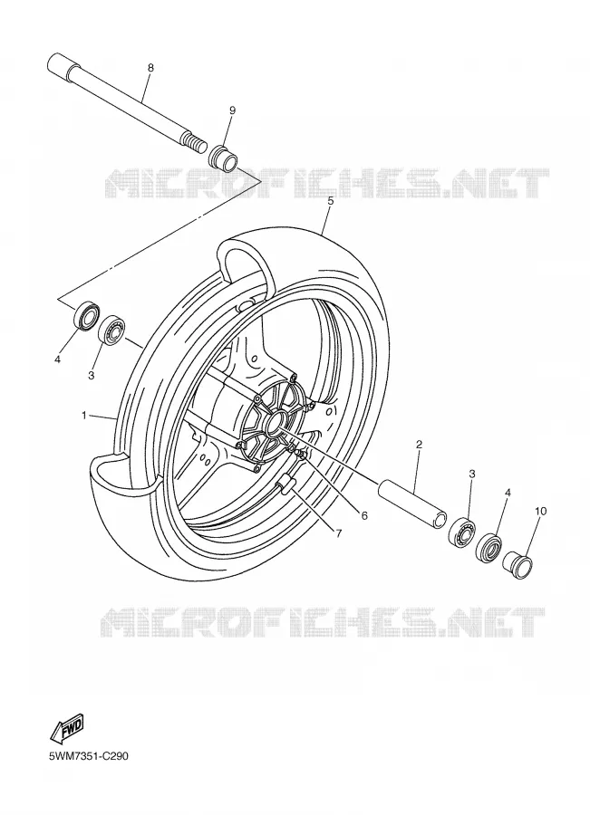 ROUE AVANT Yamaha MOTO 1300 2004 XJR  XJR1300