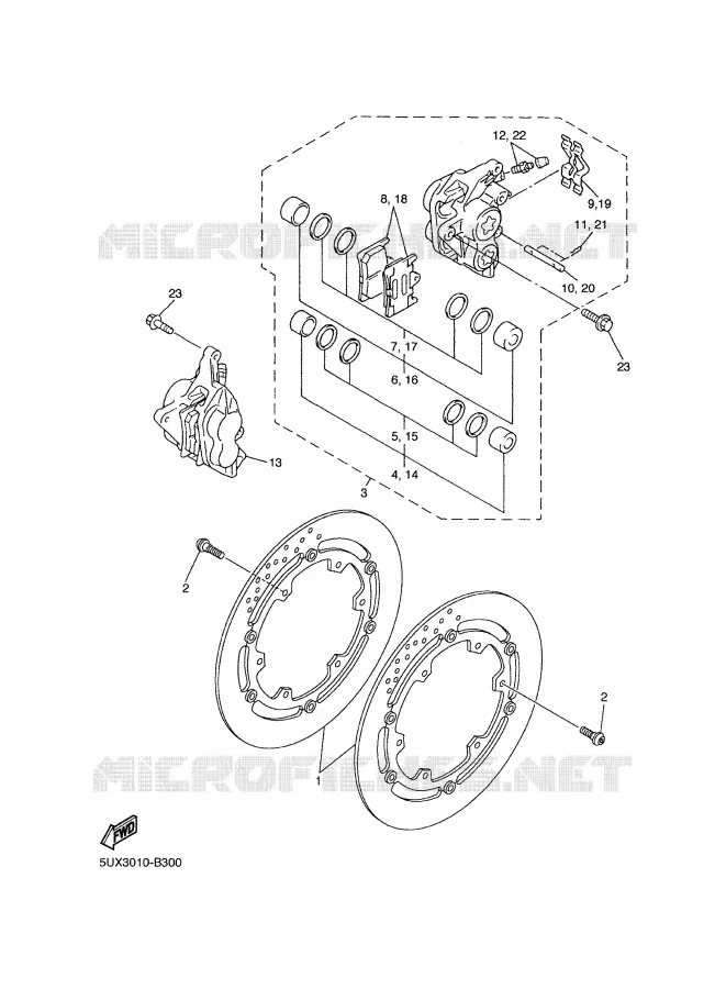 ETRIER DE FREIN AVANT Yamaha MOTO 1300 2005 XJR  XJR1300