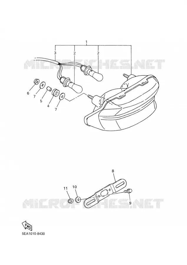 FEU ARRIERE Yamaha MOTO 1300 2002 XJR  XJR1300P