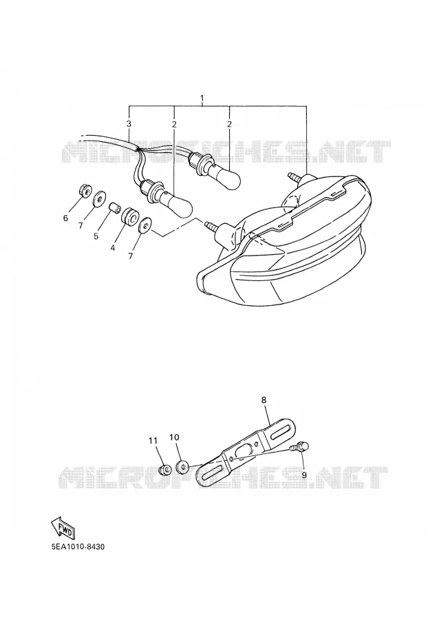 FEU ARRIERE Yamaha MOTO 1300 2003 XJR  XJR1300R