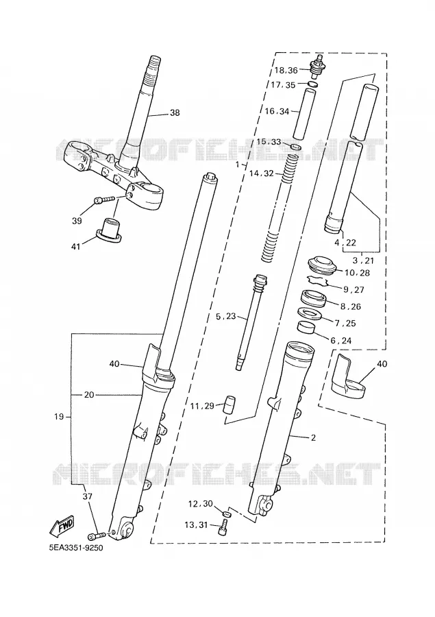 FOURCHE Yamaha MOTO 1300 2000 XJR  XJR1300SP