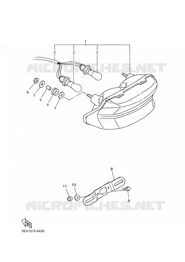 FEU ARRIERE Yamaha MOTO 1300 2000 XJR  XJR1300SP