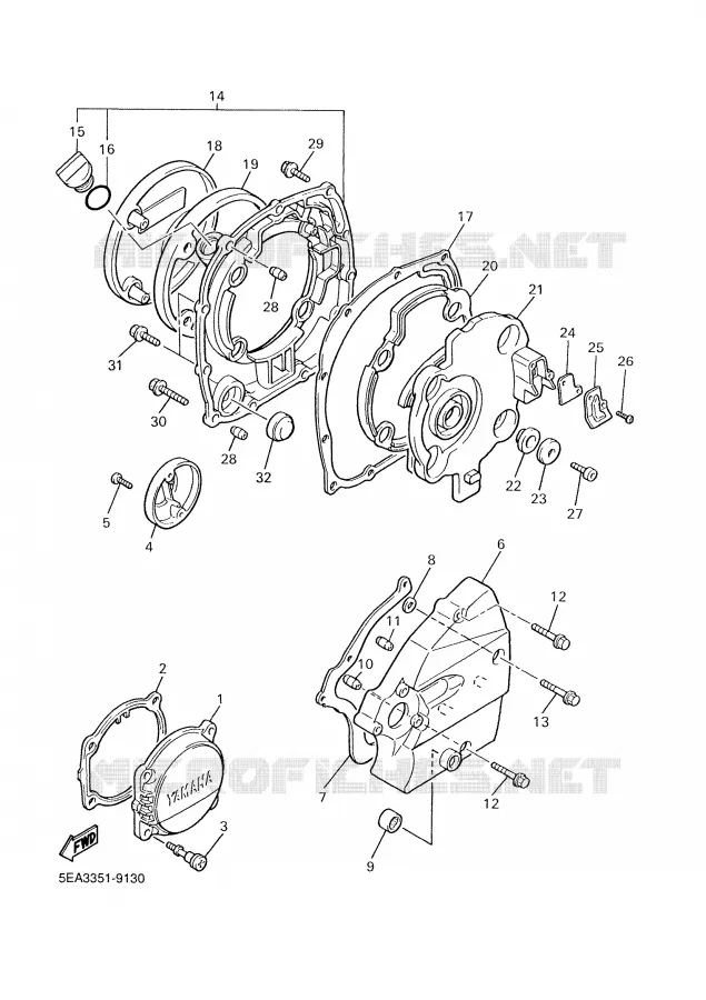 CARTER - MOTEUR 1 Yamaha MOTO 1300 2001 XJR  XJR1300SP