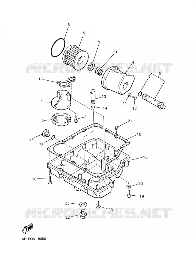 FILTRE A HUILE Yamaha MOTO 1300 2005 XJR  XJR1300T