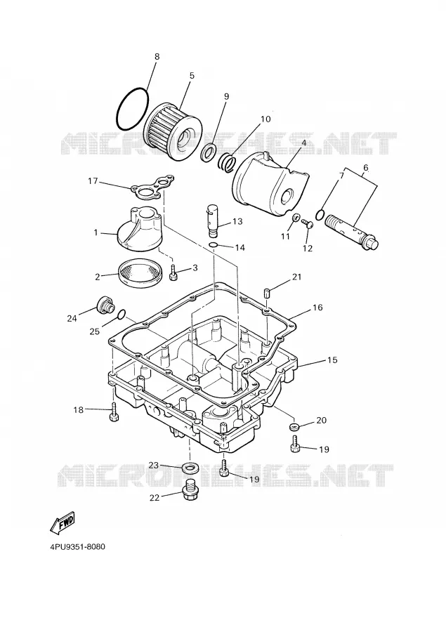 FILTRE A HUILE Yamaha MOTO 1300 2006 XJR  XJR1300V