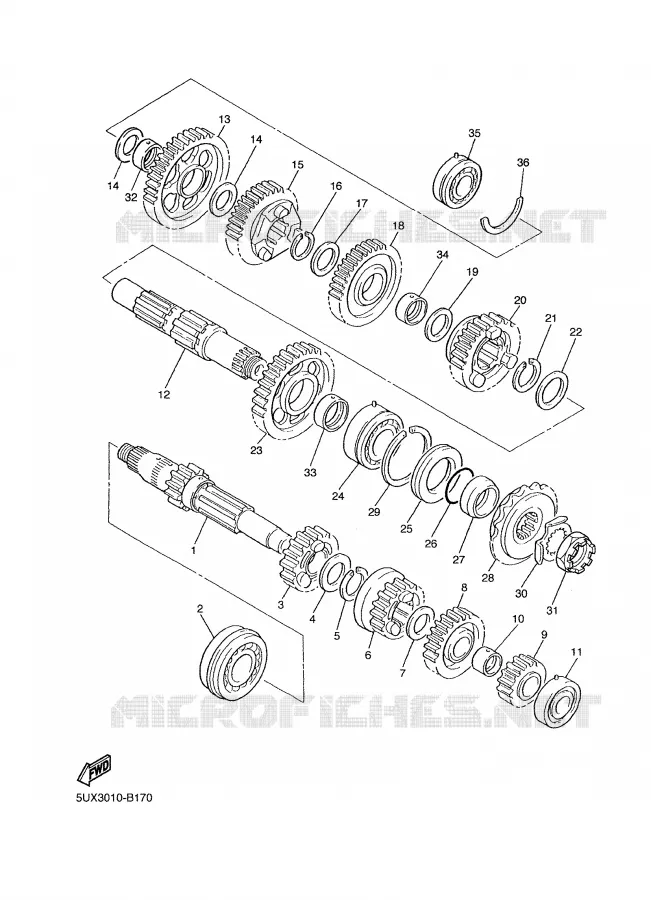 TRANSMISSION Yamaha MOTO 1300 2007 XJR  XJR1300W