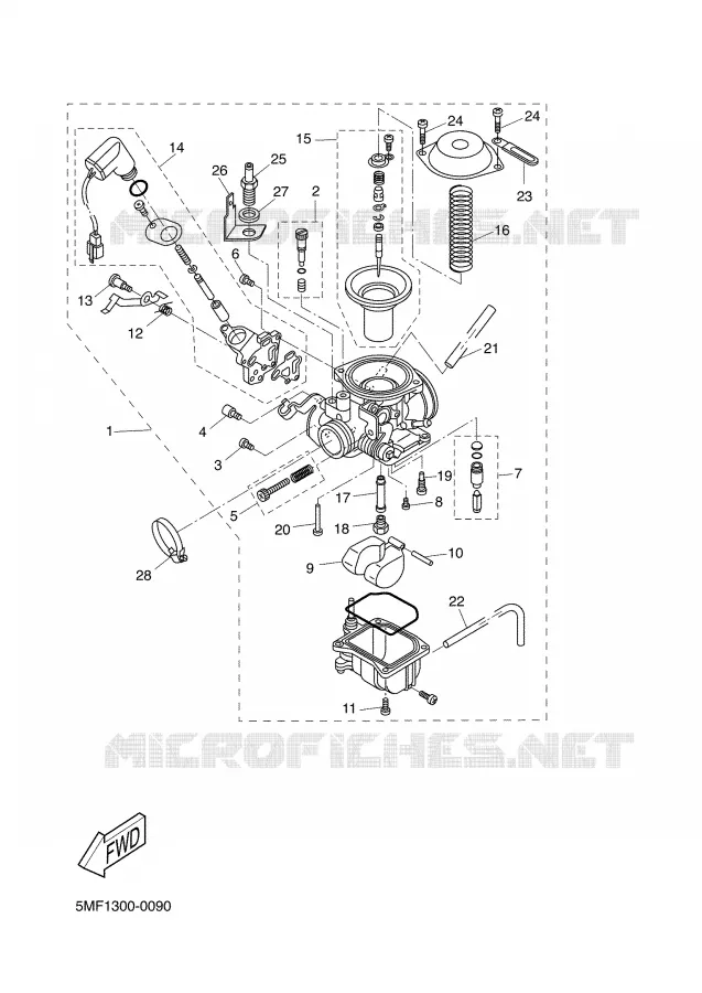 CARBURATEUR Yamaha SCOOTER 150 2002 TEOS  XN150 TEO'S