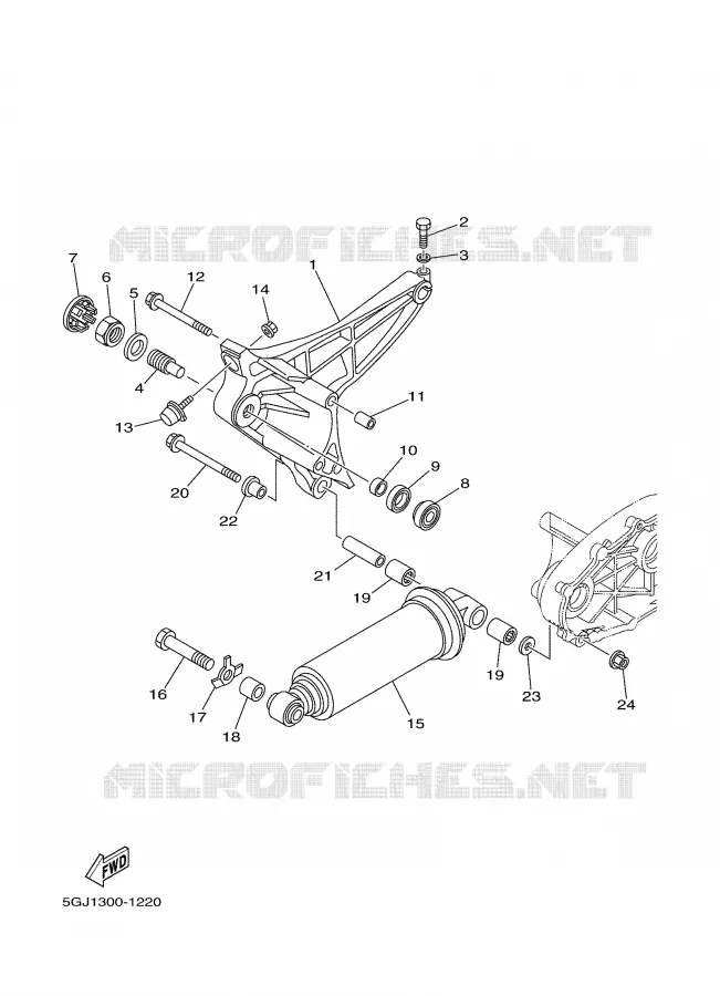 BRAS OSCILLANT / AMORTISSEUR Yamaha SCOOTER 500 2003 TMAX  XP500