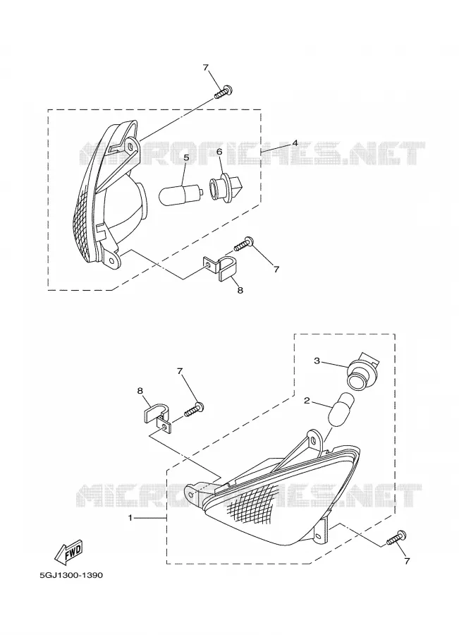 CLIGNOTANT Yamaha SCOOTER 500 2003 TMAX  XP500