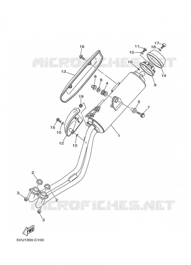 ECHAPPEMENT Yamaha SCOOTER 500 2005 TMAX  XP500