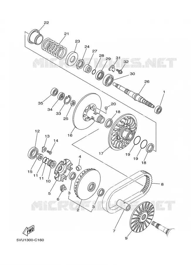 EMBRAYAGE 2 Yamaha SCOOTER 500 2006 TMAX ABS  XP500A