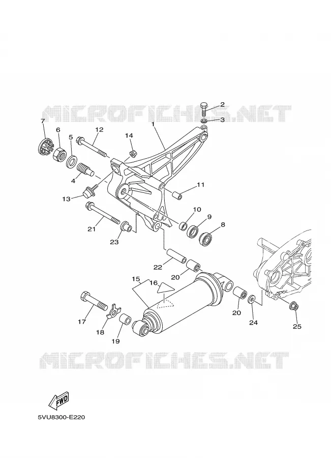 BRAS OSCILLANT / AMORTISSEUR Yamaha SCOOTER 500 2006 TMAX ABS  XP500A