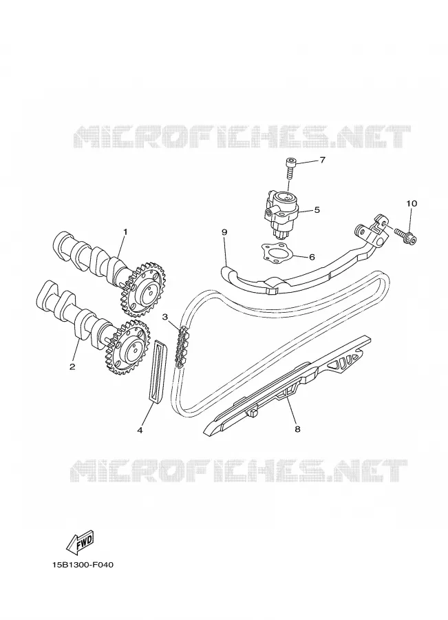 ARBRE A CAMES / CHAINE DE DISTRIBUTION Yamaha SCOOTER 500 2007 TMAX ABS  XP500A TMAX