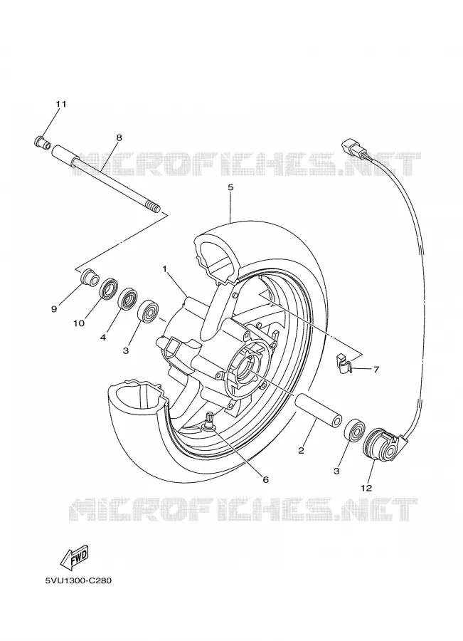 ROUE AVANT Yamaha SCOOTER 500 2005 TMAX  XP500T