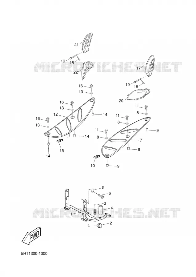 SUPPORT / REPOSE PIEDS Yamaha SCOOTER 150 2002 MAXSTER  XQ150 MAXTER