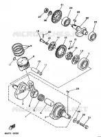 VILEBREQUIN / PISTON pour Yamaha XT125 de 1988