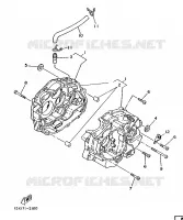 CARTER MOTEUR pour Yamaha XT125 de 1988