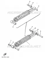 AMORTISSEUR ARRIERE pour Yamaha XT125 de 1988