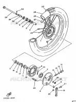 ROUE AVANT pour Yamaha XT125 de 1988