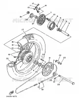ROUE ARRIERE pour Yamaha XT125 de 1988