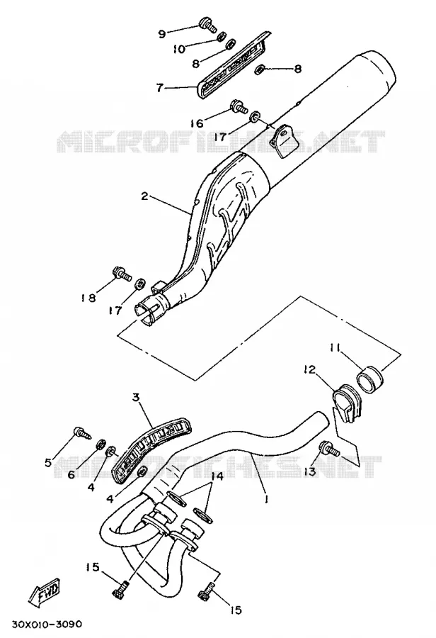ECHAPPEMENT Yamaha MOTO 250 1987 XT  XT250