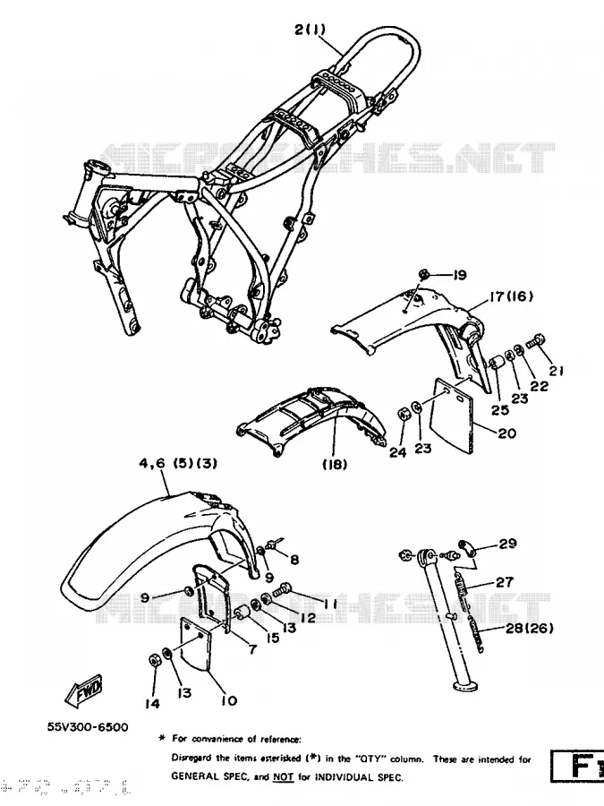 PIÈCES OPTIONNELLES - PARTIE CYCLE - FINLANDE Yamaha MOTO 350 1986 XT  XT350