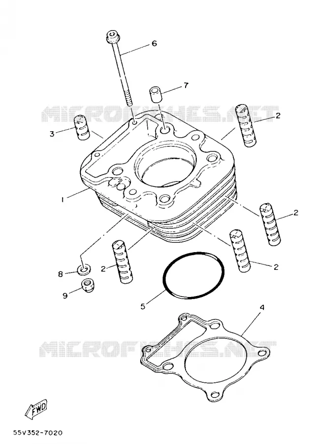 CYLINDRE Yamaha MOTO 350 1987 XT  XT350