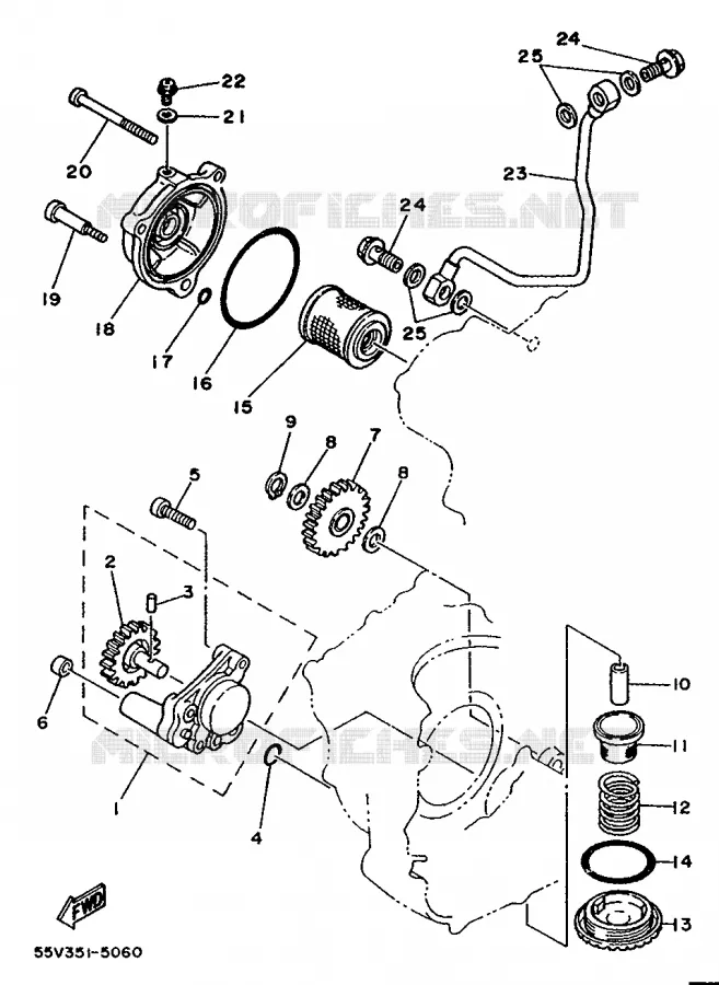 POMPE A HUILE Yamaha MOTO 350 1991 XT  XT350