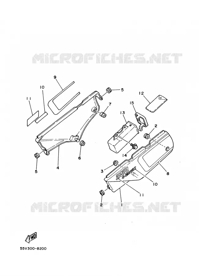 COUVERCLE LATERAL Yamaha MOTO 350 1988 XT  XT350'88