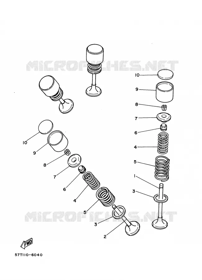 SOUPAPE Yamaha MOTO 350 1988 XT  XT350'88