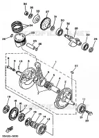 VILEBREQUIN / PISTON pour Yamaha XT350H de 1996