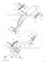 ECHAPPEMENT pour Yamaha XT350H de 1996