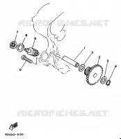 ENGRENAGE DE COMPTE TOURS pour Yamaha XT350H de 1996