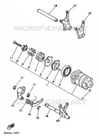 BARILLET DE SELECTION / FOURCHETTES pour Yamaha XT350H de 1996