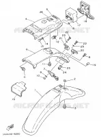 GARDE BOUE   USA / CANADA pour Yamaha XT350H de 1996