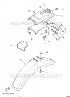 GARDE BOUE   OCEANIE pour Yamaha XT350H de 1996