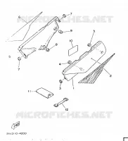 CACHE LATERAL   USA / CANADA pour Yamaha XT350H de 1996