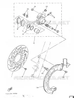 ETRIER DE FREIN AVANT pour Yamaha XT350H de 1996
