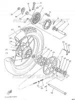 ROUE ARRIERE pour Yamaha XT350H de 1996