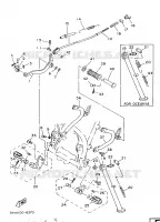 SUPPORT / REPOSE PIEDS pour Yamaha XT350H de 1996