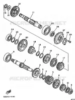 TRANSMISSION pour Yamaha XT350H de 1987
